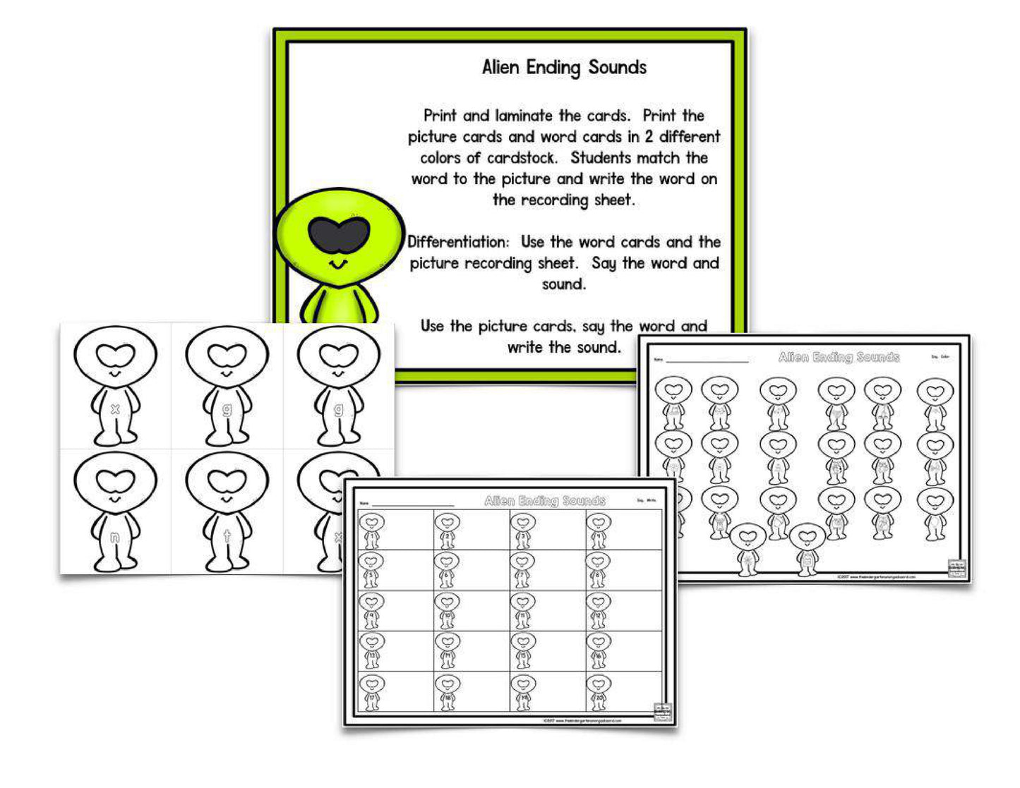 Aliens and Martians: Blackline Centers for the Whole Year