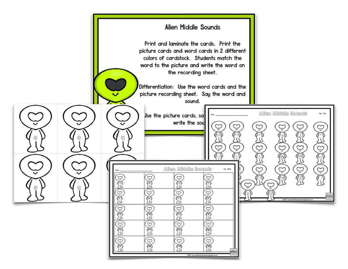 Aliens and Martians: Blackline Centers for the Whole Year