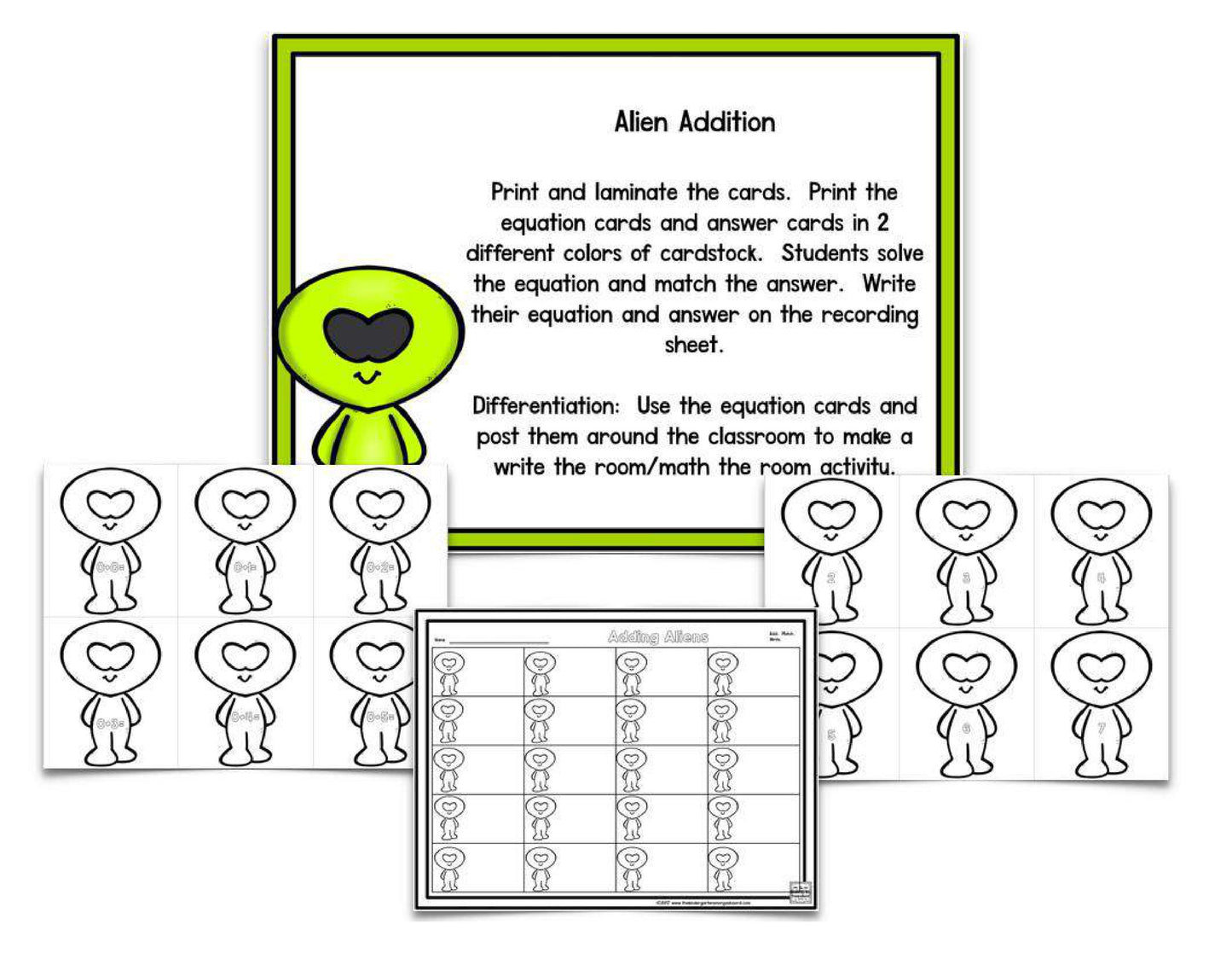 Aliens and Martians: Blackline Centers for the Whole Year