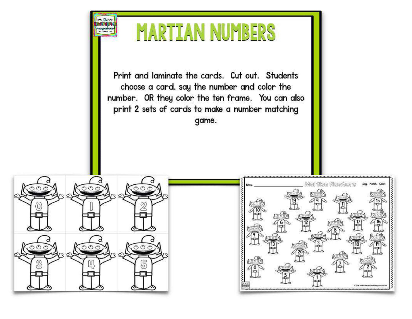 Aliens and Martians: Blackline Centers for the Whole Year