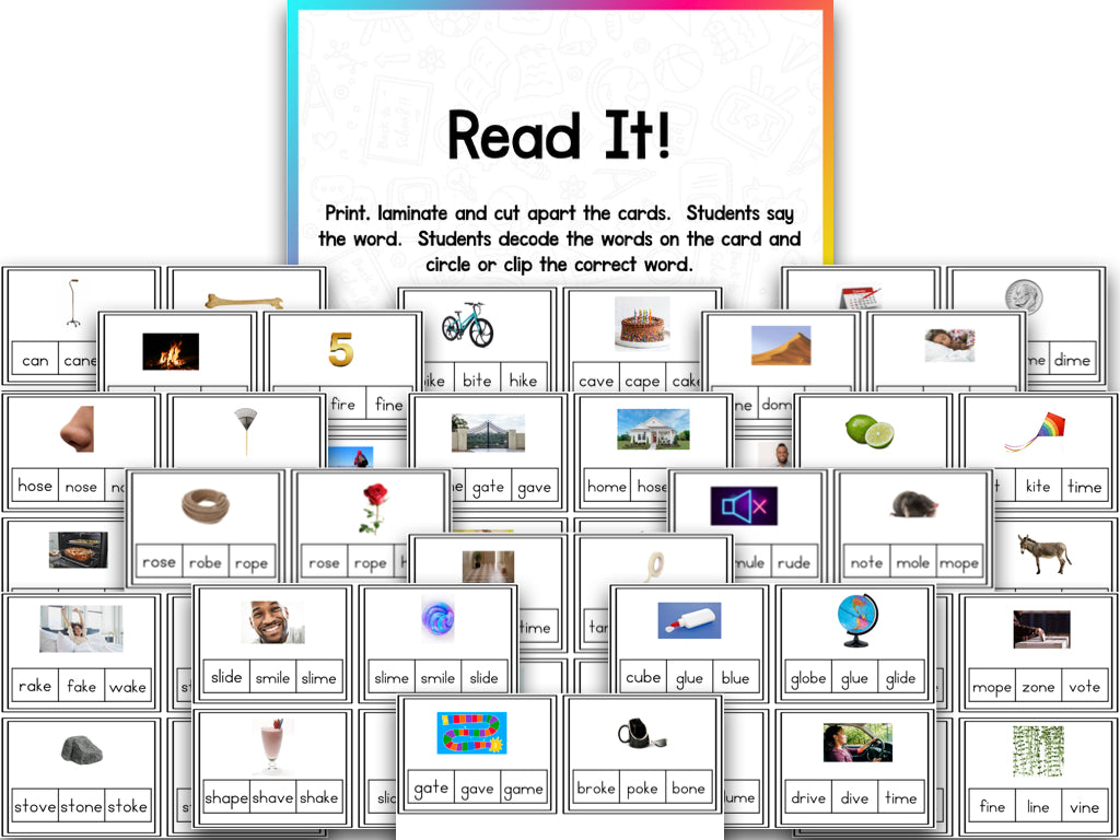 CVC-E Word Centers
