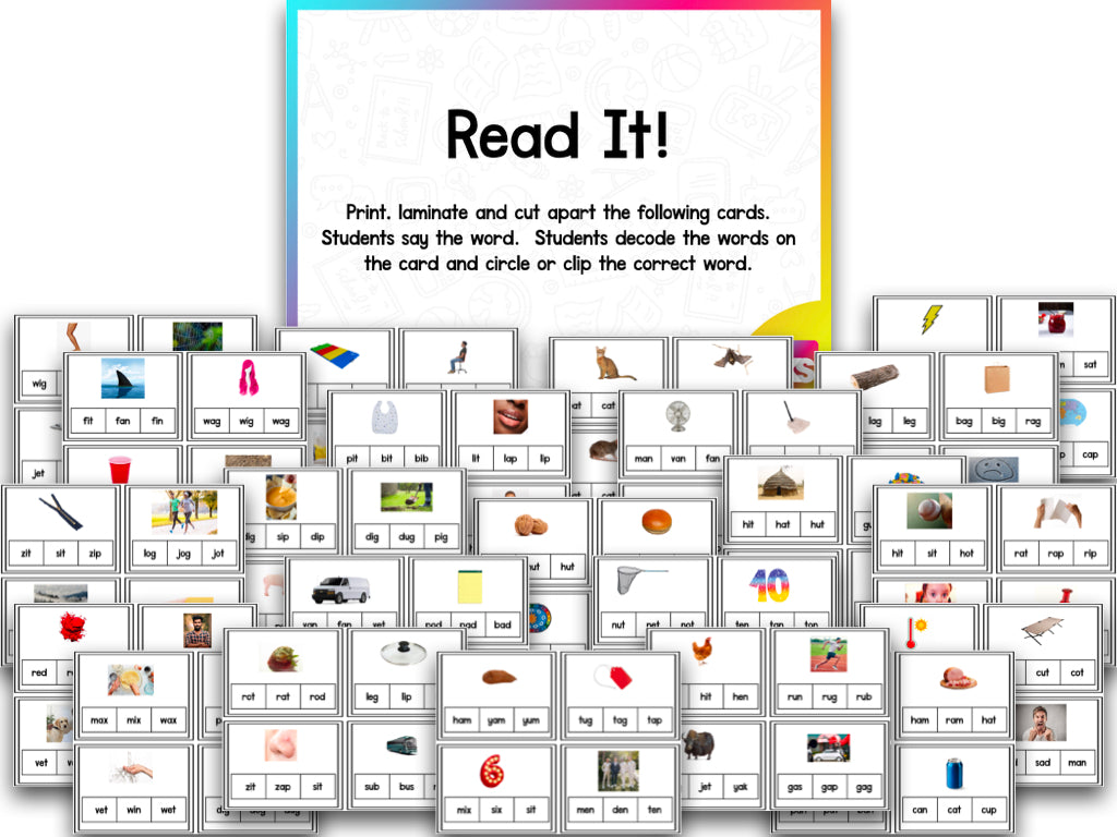 CVC Word Work Centers