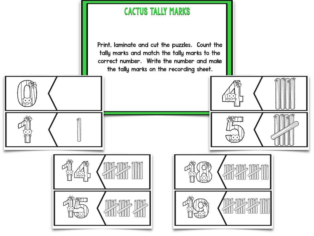 Cactus Blackline Math and Literacy Centers for the Whole Year!