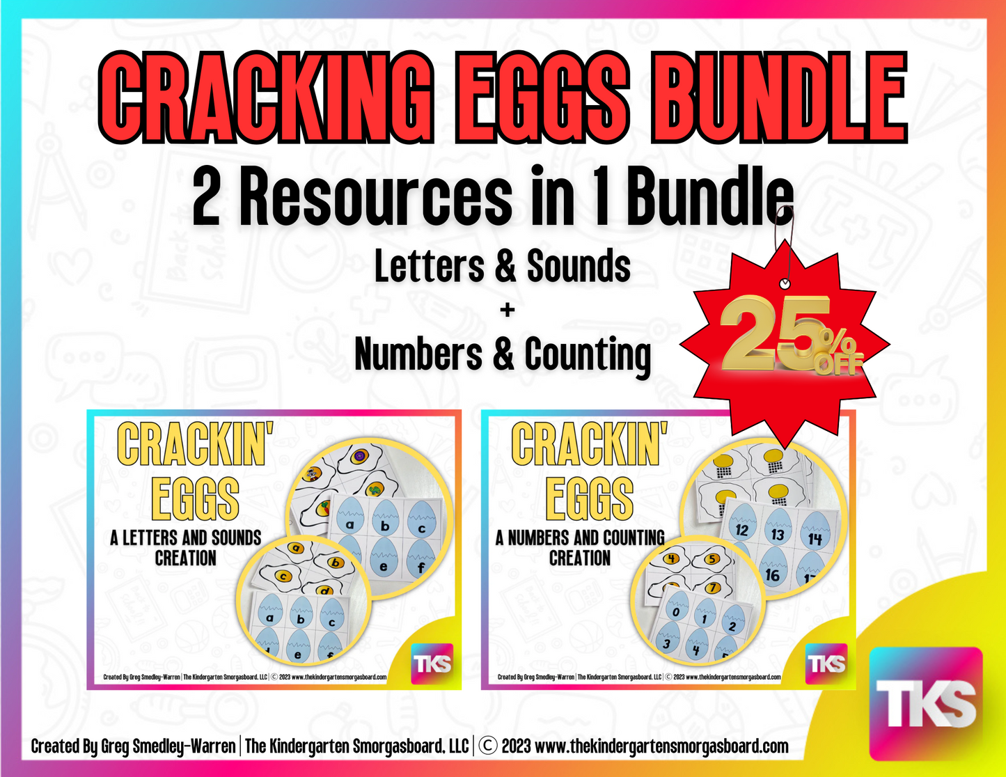 Cracking Eggs Bundle - Letters & Sounds + Numbers & Counting Phonics, Ten Frame