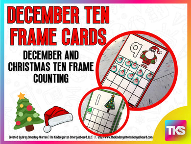 December Ten Frame Cards