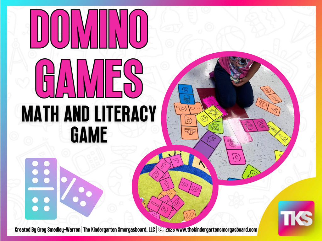 Domino Math & Literacy Games – The Kindergarten Smorgasboard Online Store