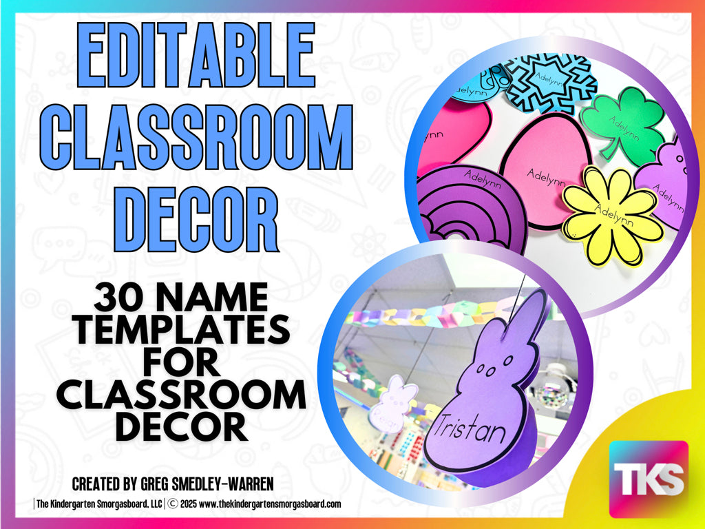 Editable Classroom Names Decor Templates