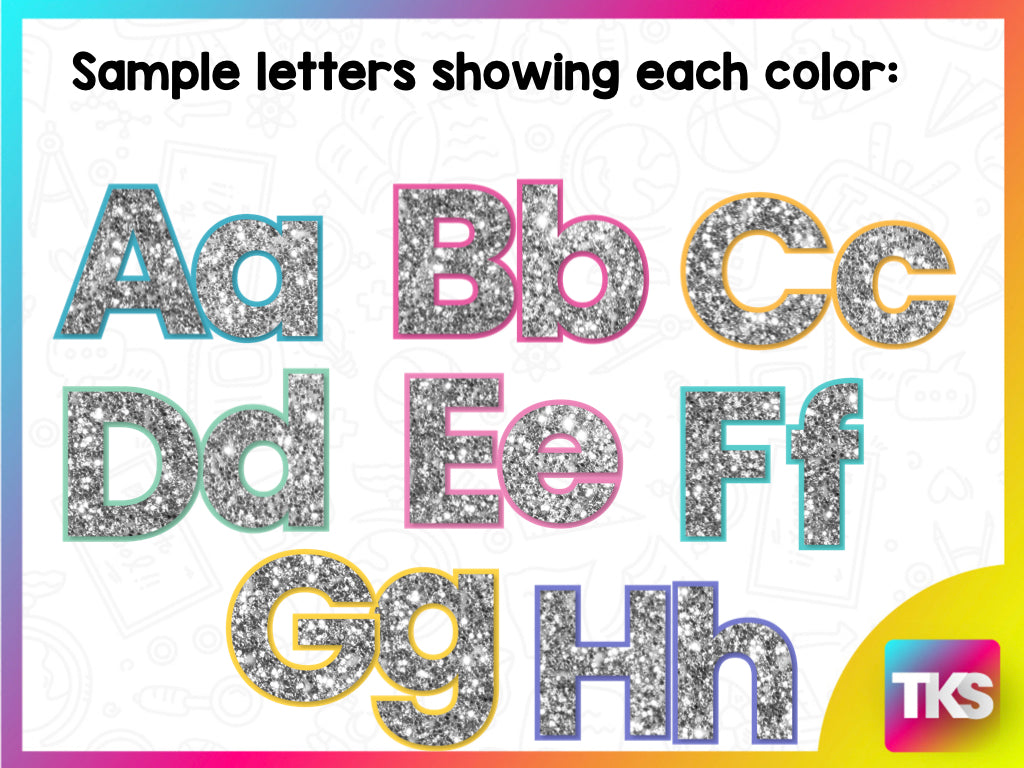 Glitter Letters Clipart