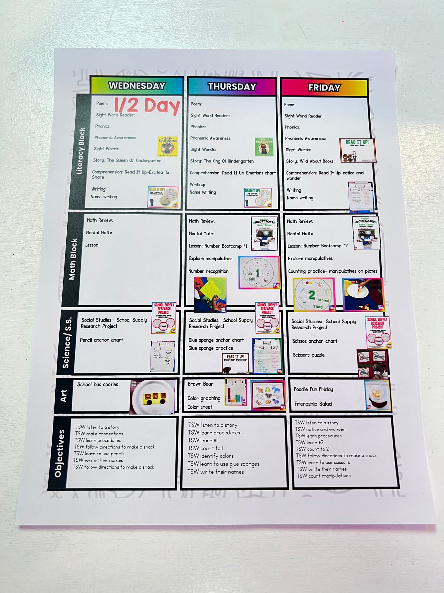 Editable Lesson Plan Templates