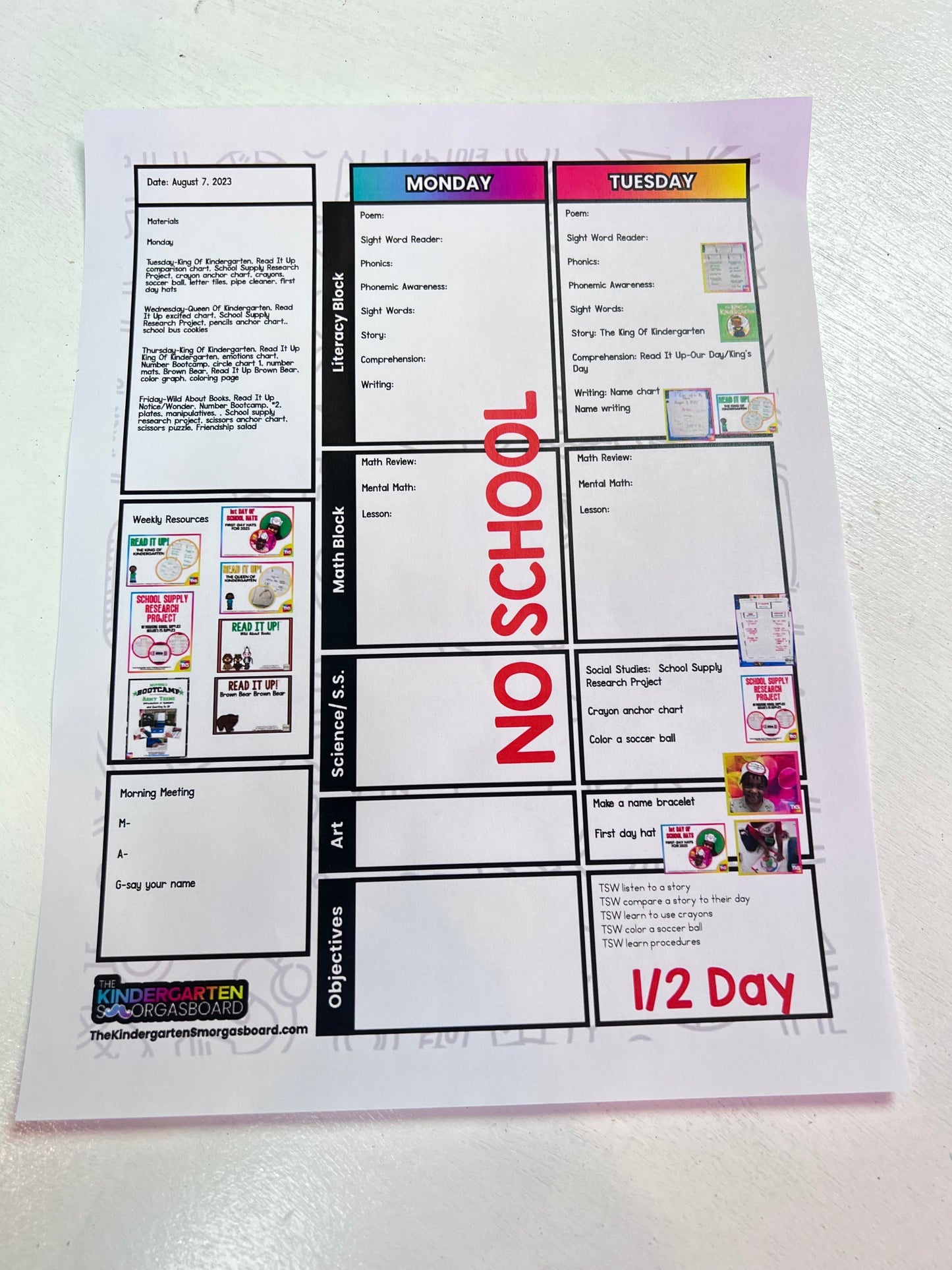 Editable Lesson Plan Templates