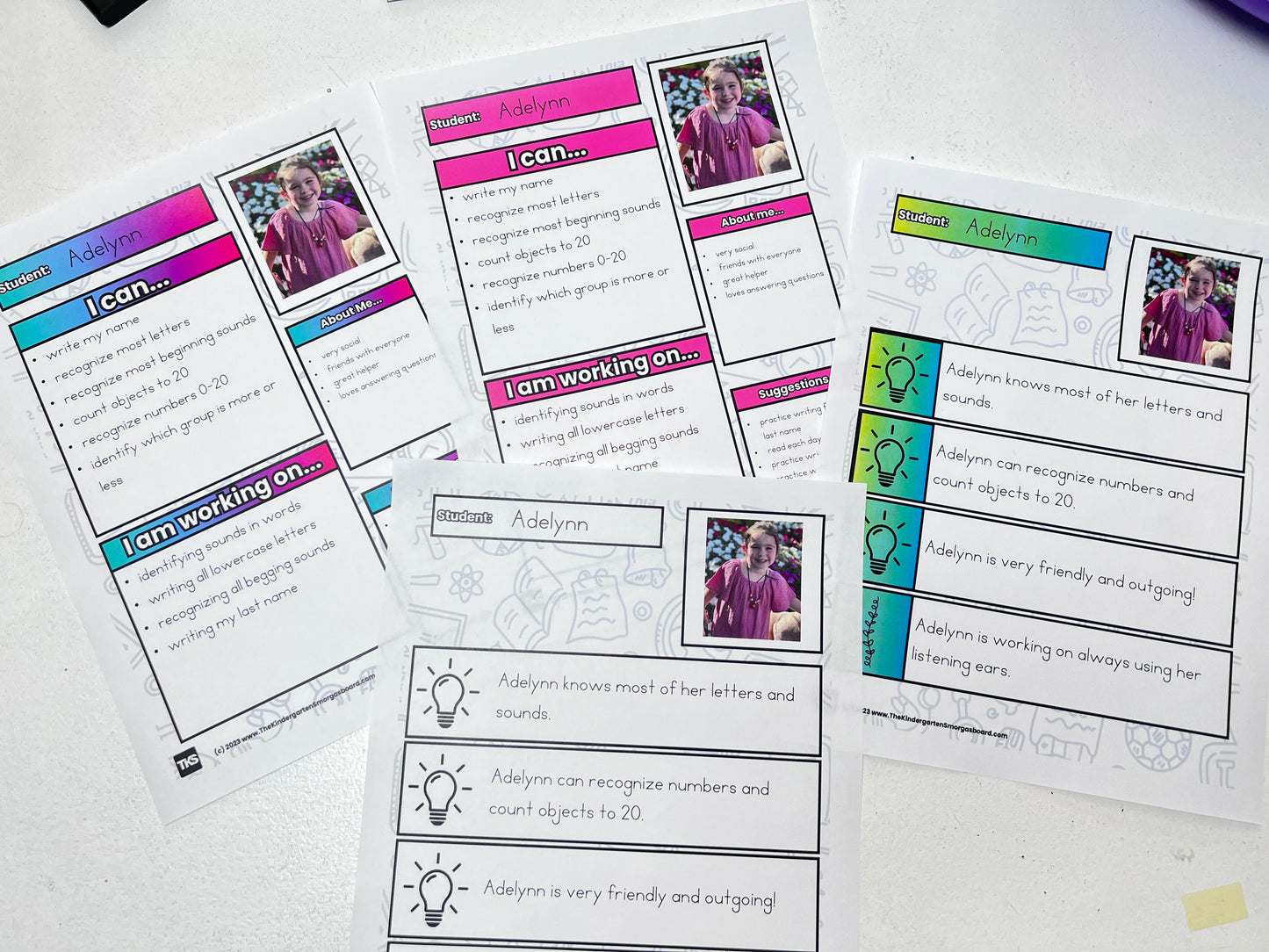Parent Teacher Conference Forms: Editable Forms