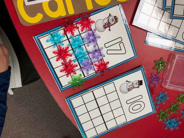 January Ten Frame Cards