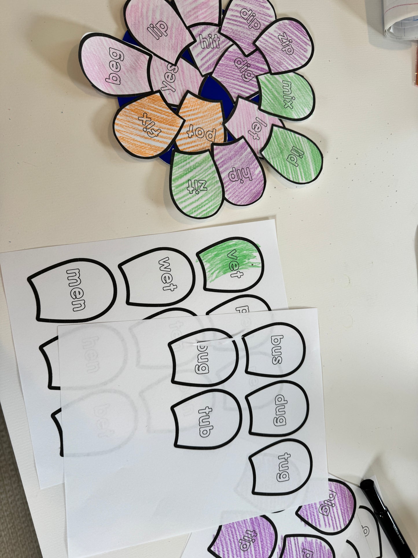 Flowering Phonics Spring Editable Project - Phonemic Awareness - Sight Words, CVC Words, Letters, Sounds & More