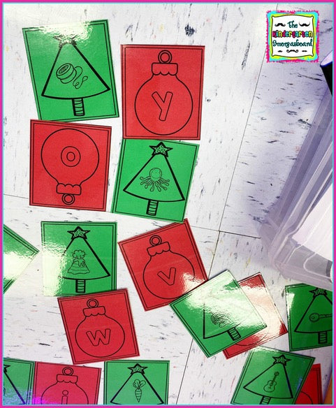 Christmas Tree Blackline Math and Literacy Centers