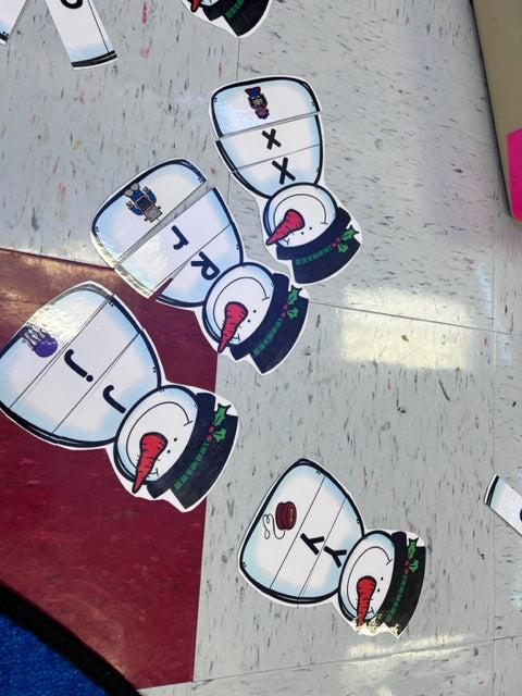 Snowman Letters & Sounds - Puzzles & Spinners