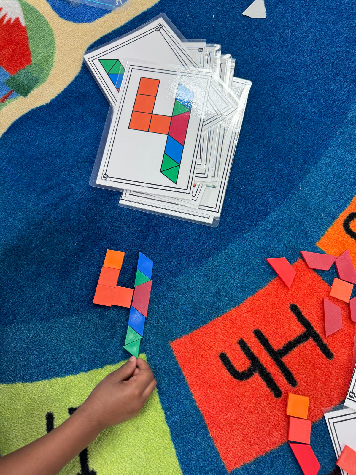 Build It Up! Letters & Numbers Pattern Block & Counting Cube Mats