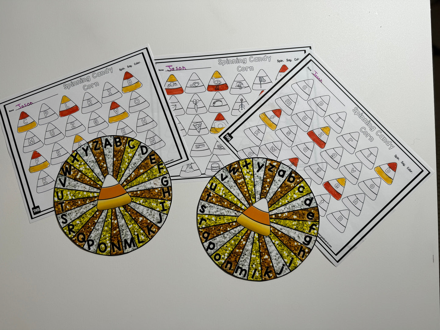 Candy Corn Letters and Sounds