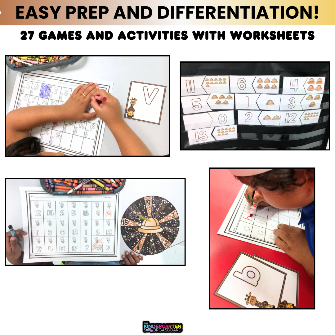 Safari Centers | 14 Literacy + 13 Math Centers | Year-Long, Hands-On, Low Prep