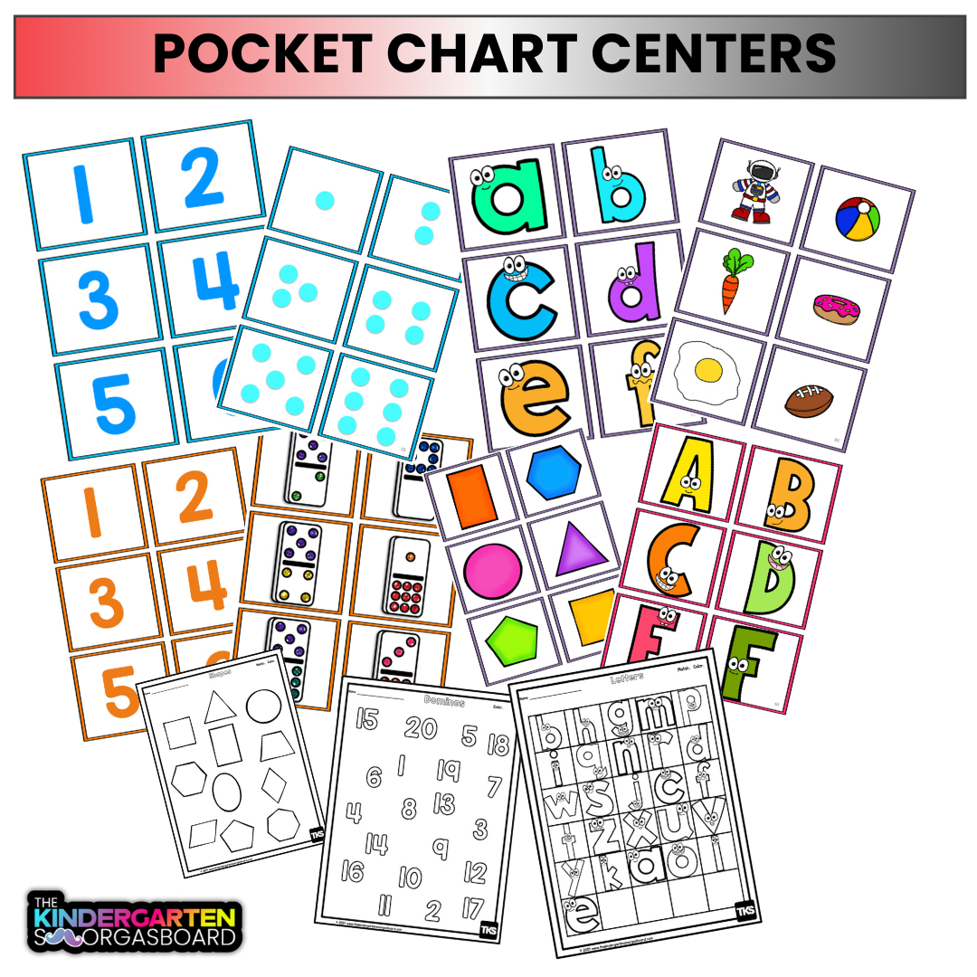 Pocket Chart Centers And Pocket Chart Activities-Phonics And Math