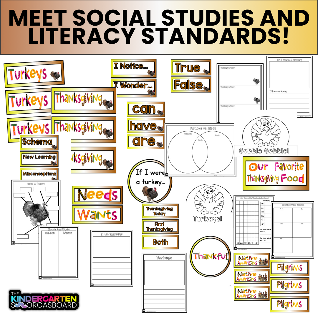 Thanksgiving Activities for Kindergarten & 1st Grade | Social Studies Unit