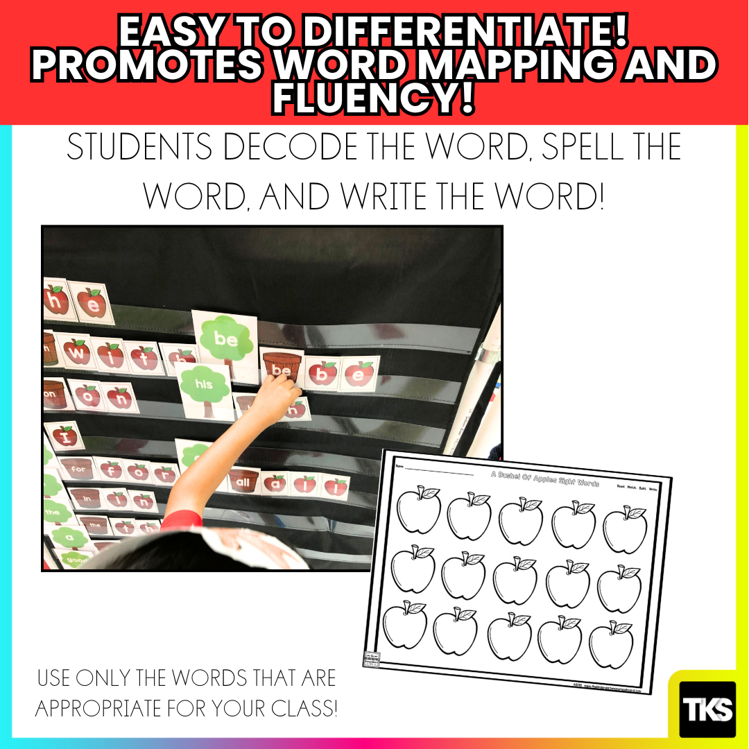 Sight Words Practice: Decoding, Spelling And Writing Words-Apples Theme