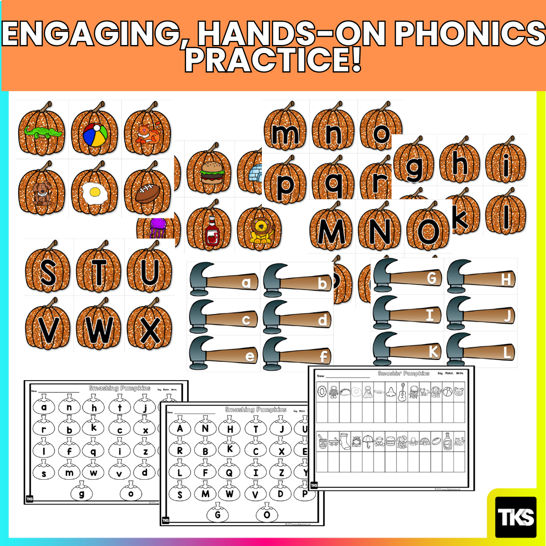 Pumpkin Activities: Letters And Sounds! Smashing Pumpkins!