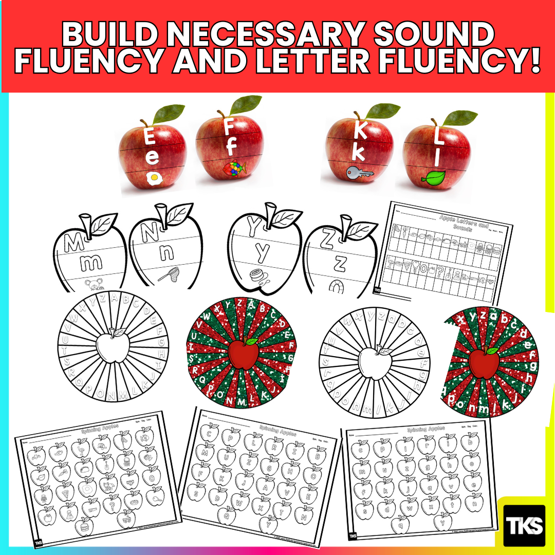 Apples: Apple Letters & Sounds Puzzles & Spinners