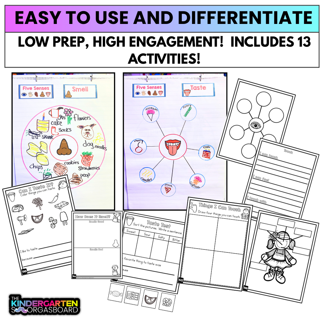 Five Senses Unit And 5 Senses Worksheets