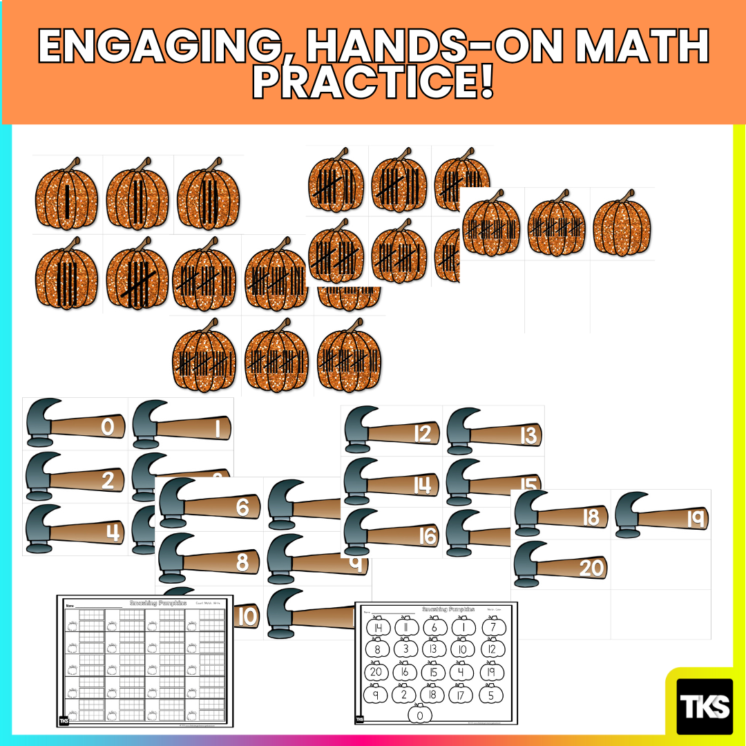 Pumpkin Math Centers | Fall & Halloween Numbers, Counting, Ten Frames