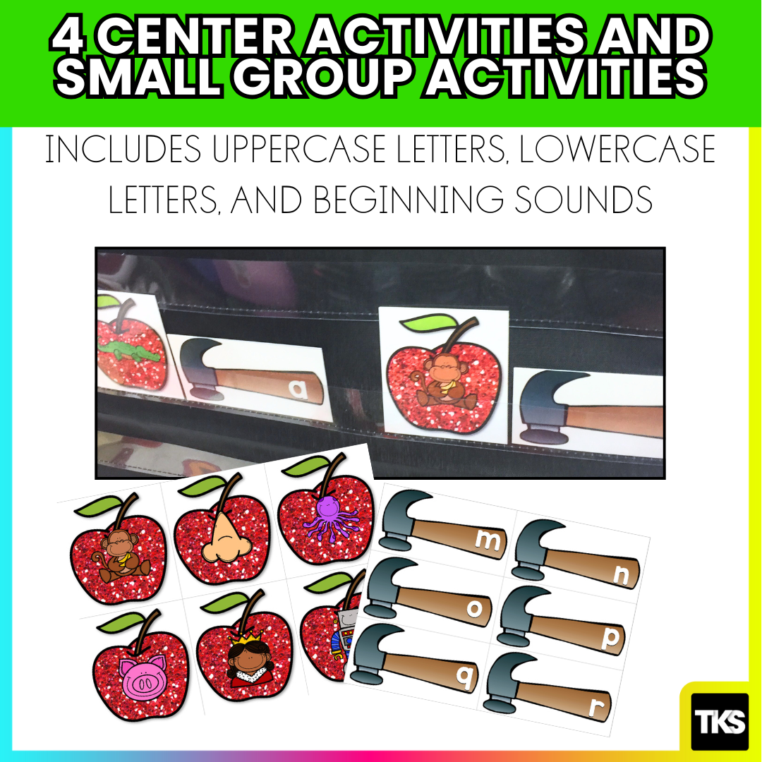 APPLE LITERACY CENTERS: APPLES LETTERS AND SOUNDS