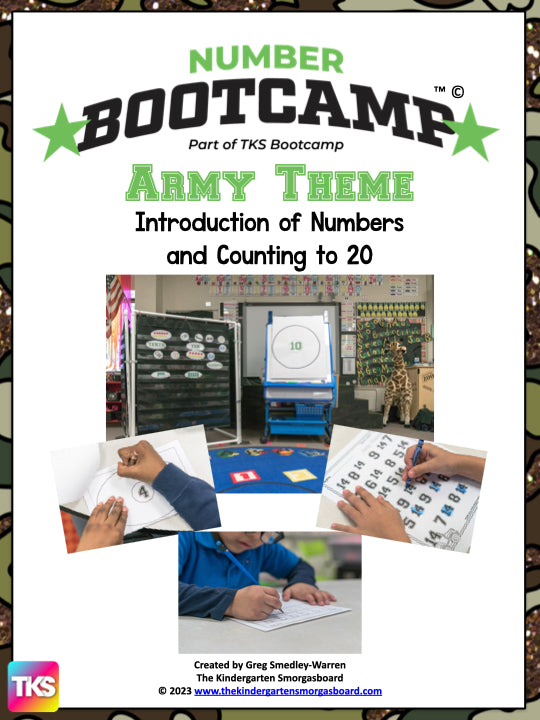 Number Bootcamp: Numbers and Counting 1-20 (Army Theme)