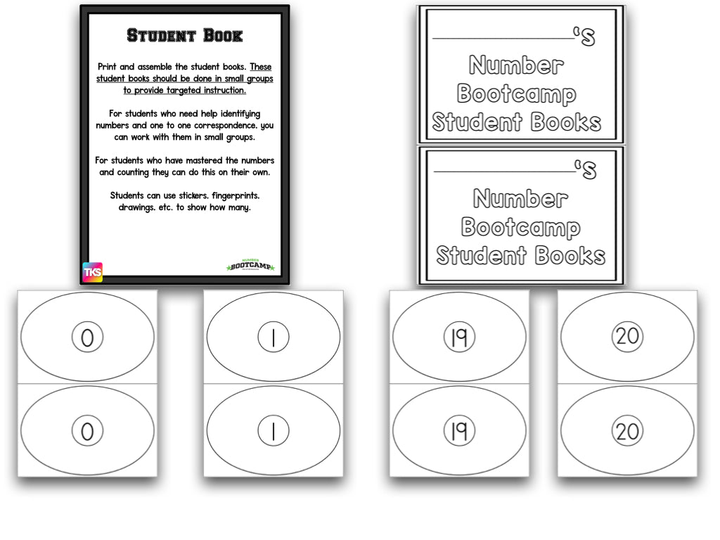 Number Bootcamp: Numbers and Counting 1-20 (No Theme)
