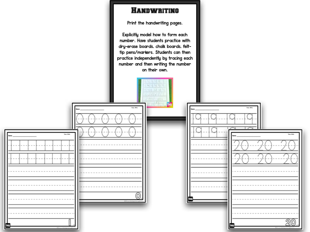 Number Bootcamp: Numbers and Counting 1-20 (No Theme)