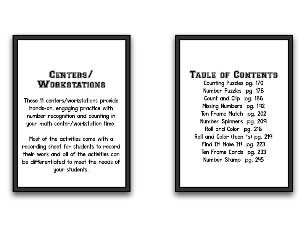 Number Bootcamp: Numbers and Counting 1-20 (No Theme)