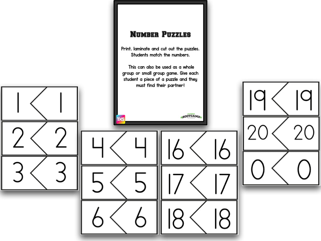 Number Bootcamp: Numbers and Counting 1-20 (No Theme)
