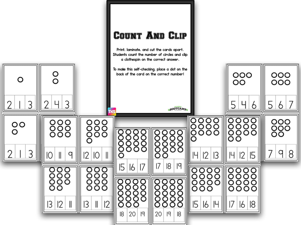 Number Bootcamp: Numbers and Counting 1-20 (No Theme)