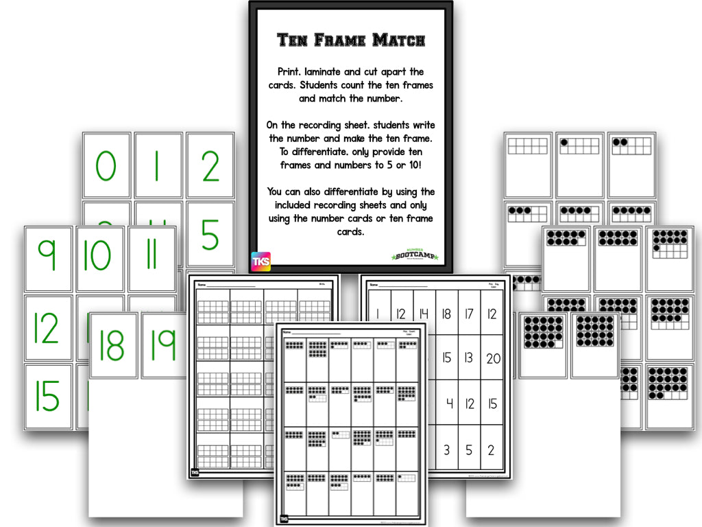 Number Bootcamp: Numbers and Counting 1-20 (No Theme)