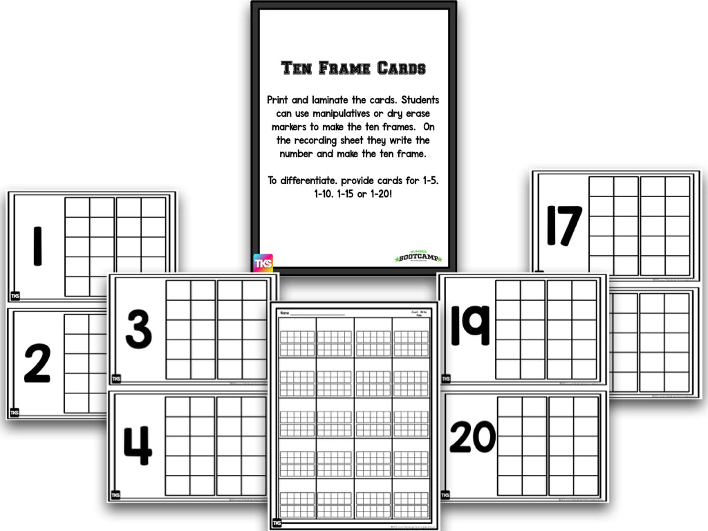 Number Bootcamp: Numbers and Counting 1-20 (No Theme)