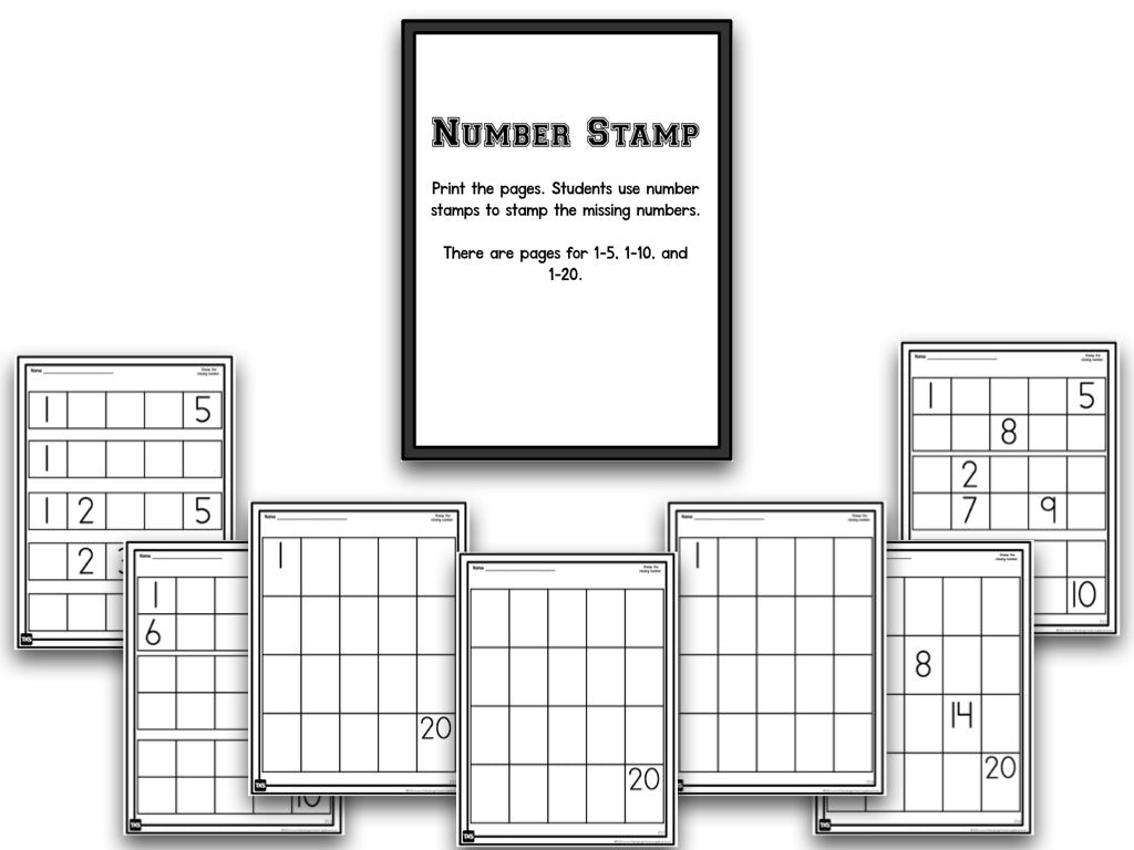 Number Bootcamp: Numbers and Counting 1-20 (No Theme)