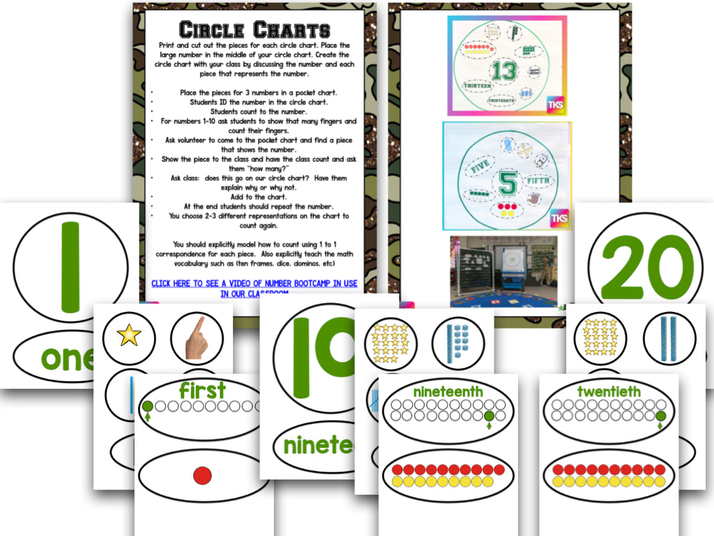 Number Bootcamp: Numbers and Counting 1-20 (Army Theme)