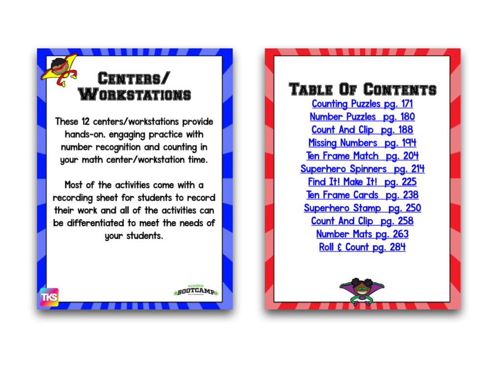 Number Bootcamp: Numbers and Counting 1-20 (Superhero Theme)