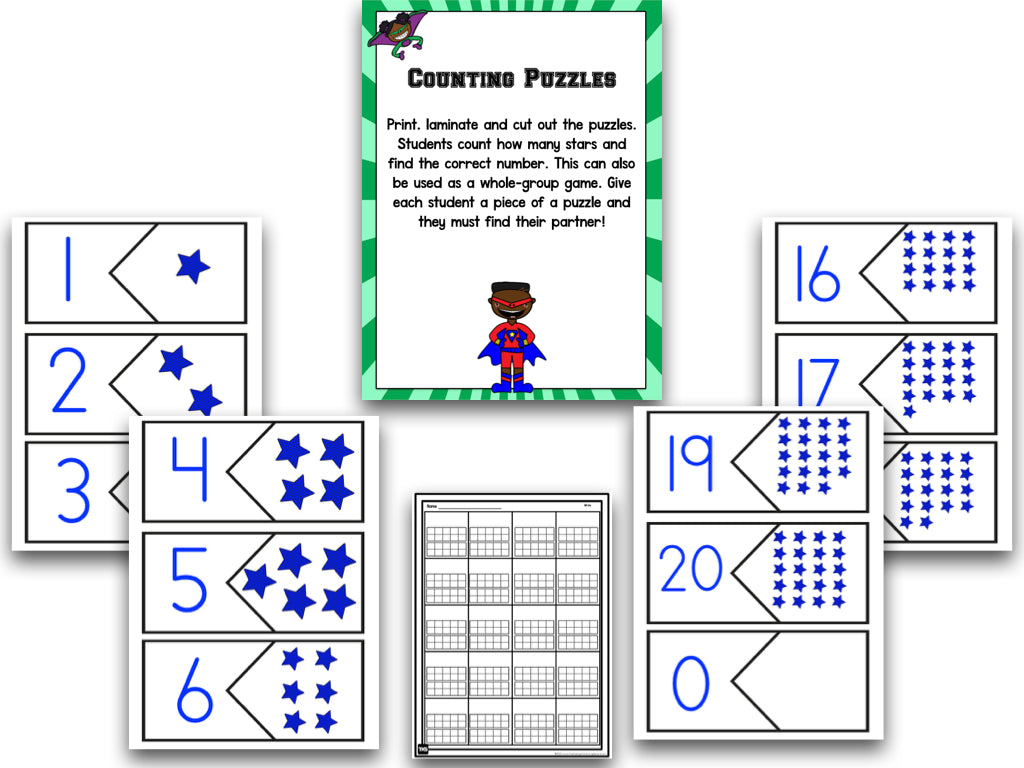 Number Bootcamp: Numbers and Counting 1-20 (Superhero Theme)