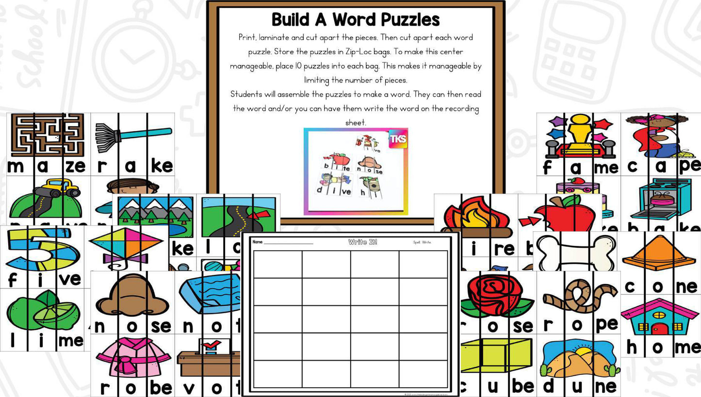 See It! Say It! Spell It! Word Work Bundle