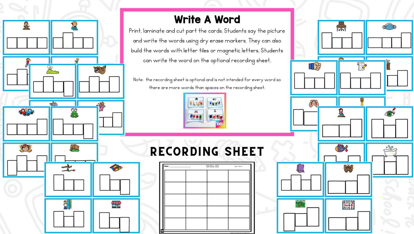 See It! Say It! Spell It! Word Work Bundle