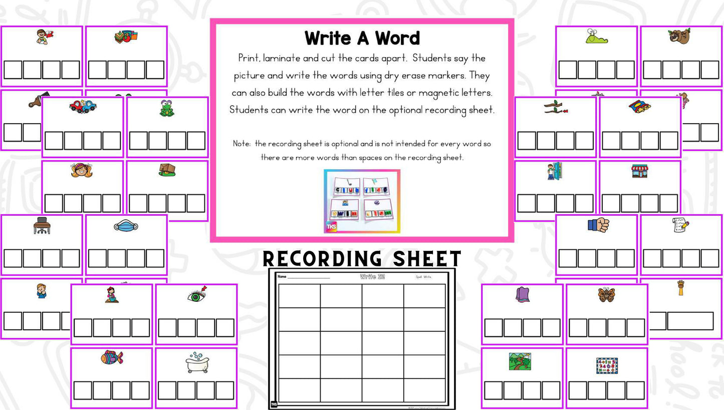 See It! Say It! Spell It! Word Work Bundle