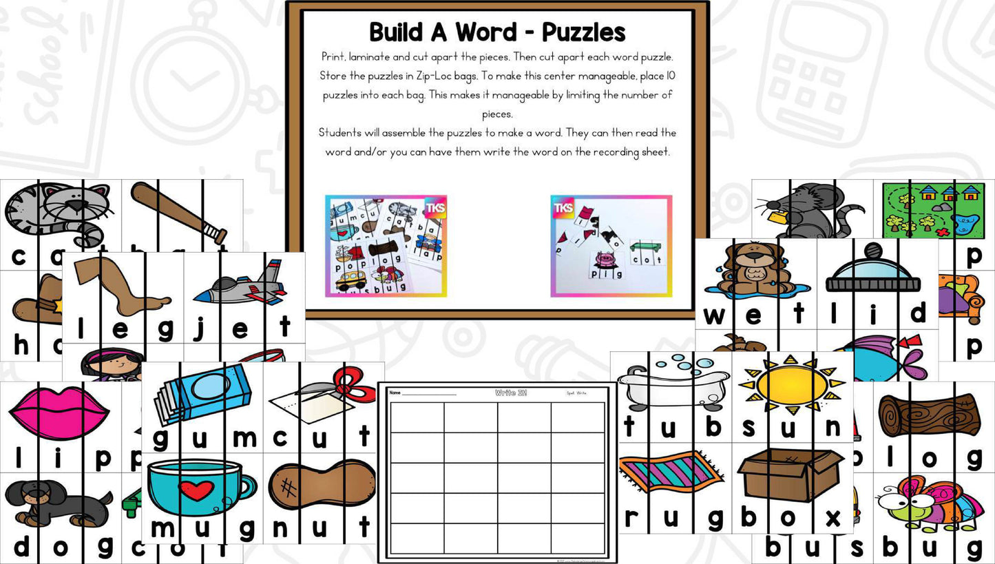 See It! Say It! Spell It! Word Work Bundle