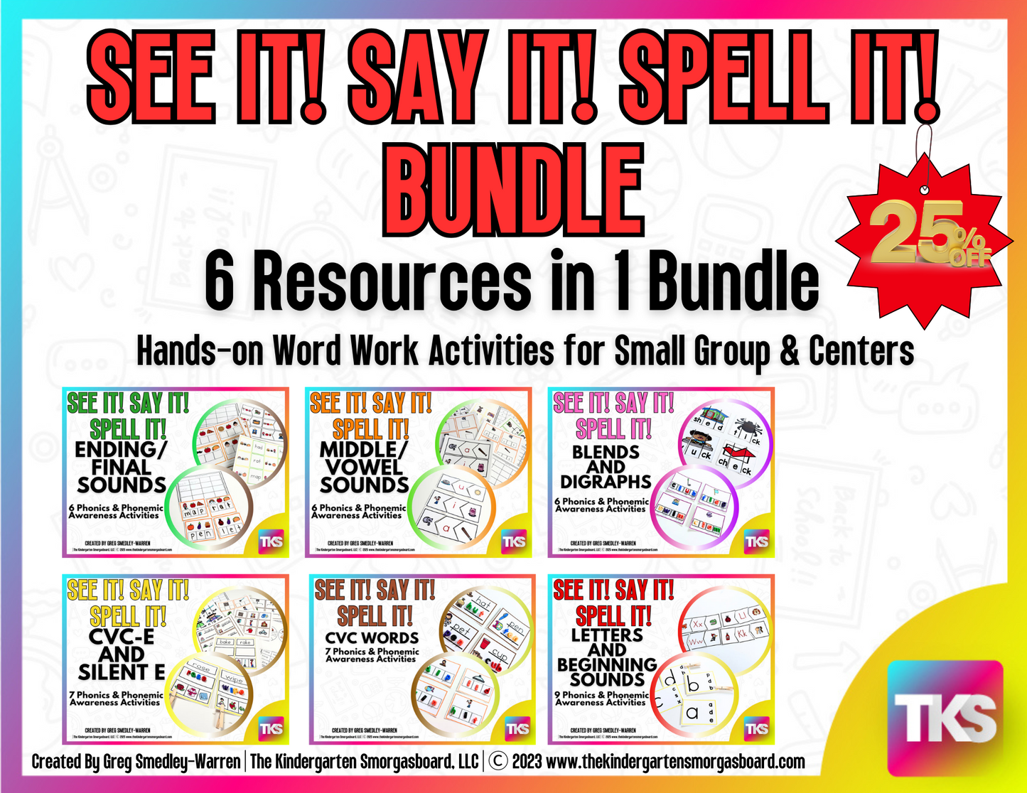 See It! Say It! Spell It! Word Work Bundle