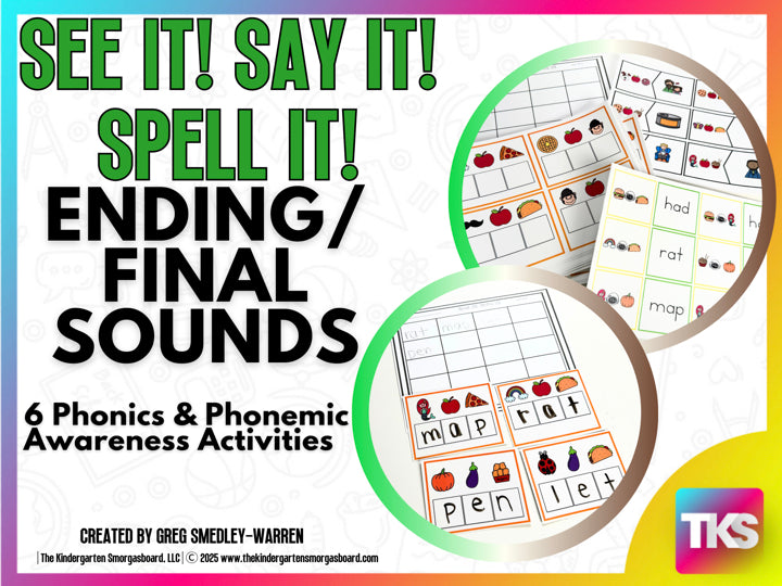 See It! Say it! Spell It! Ending Sounds Phonics