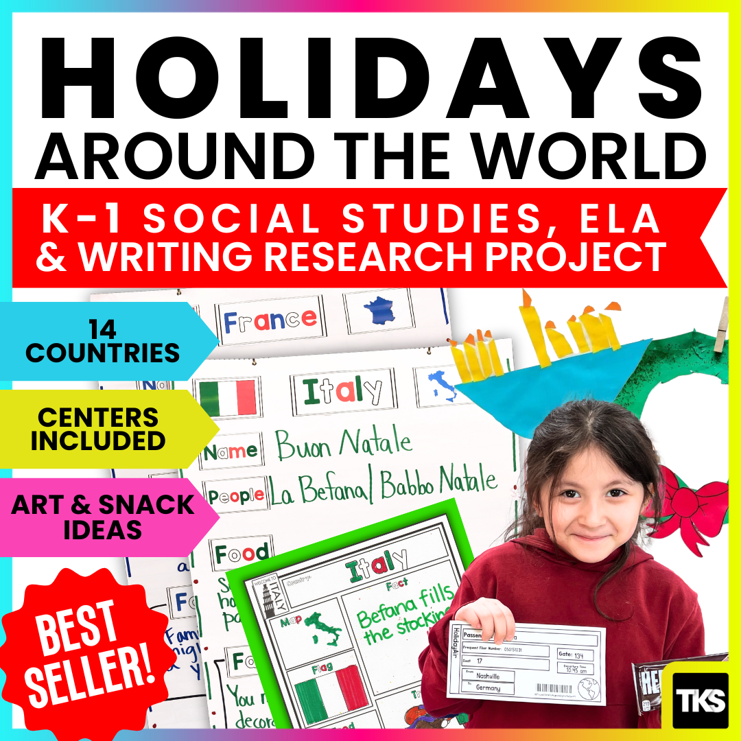 Christmas And Holidays Around the World: An Editable Research and Writing Project PLUS Centers!
