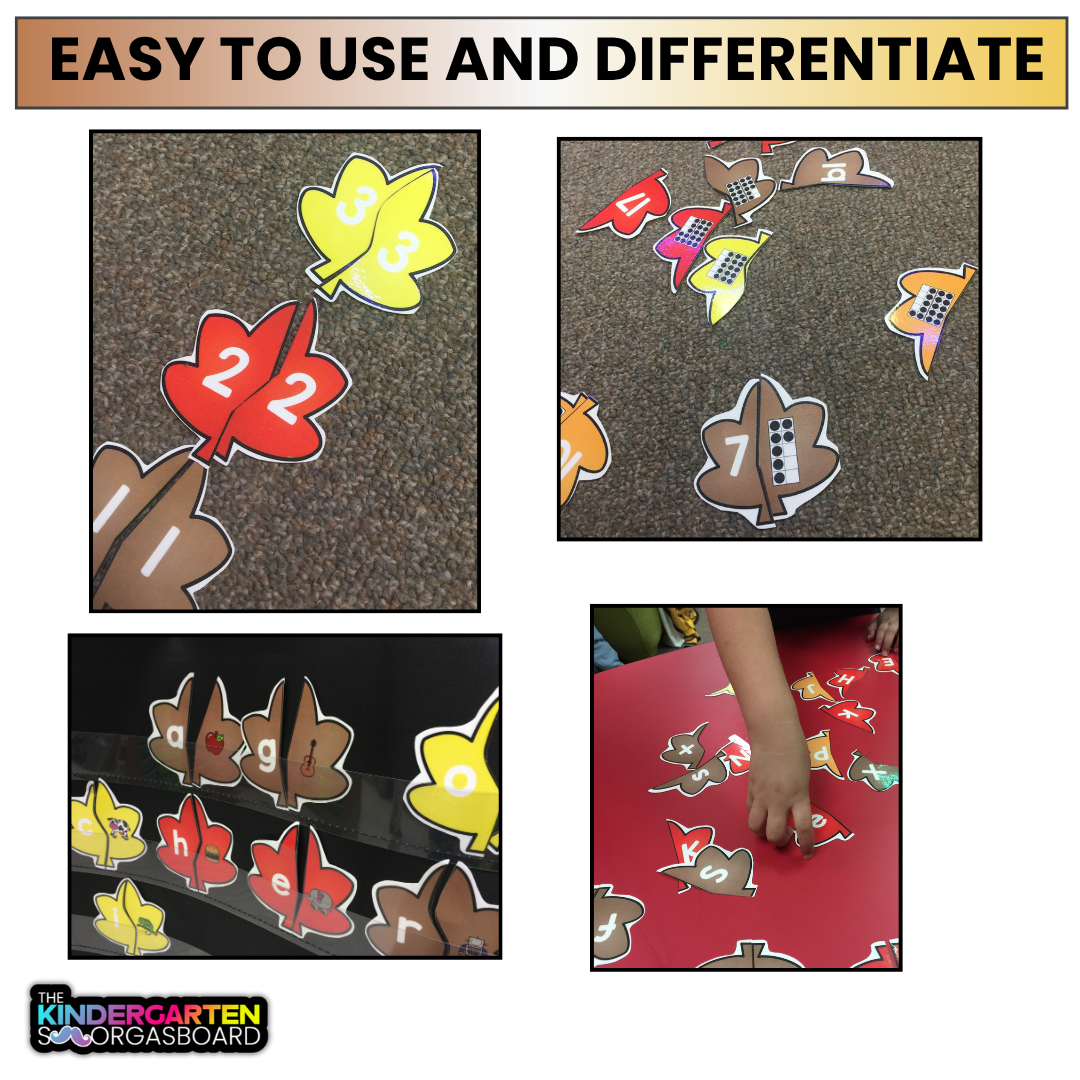 Leaf Puzzles: Letters, Sounds, Numbers, and Counting